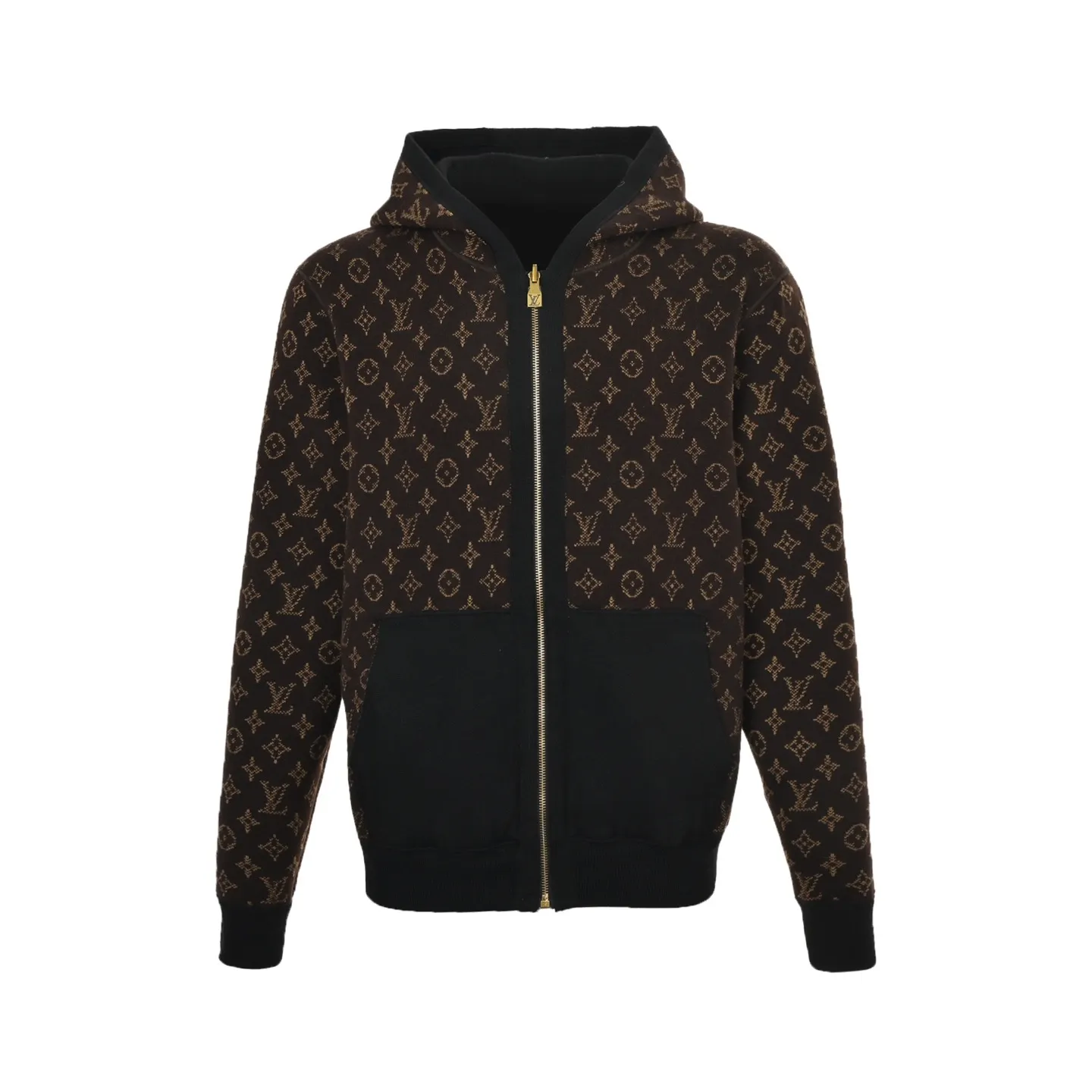 Louis Vuitton/Louis Vuitton 25Fw double-sided presbyopic hooded knitted jacket